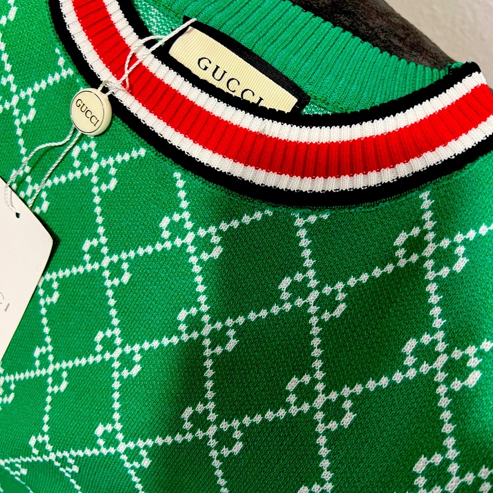 Green Gucci Crop Sweater